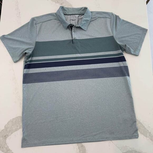 Skechers Go Short Sleeve Golf Polo Shirt Men’s Size XXL Blue/Striped Performance - Picture 1 of 6